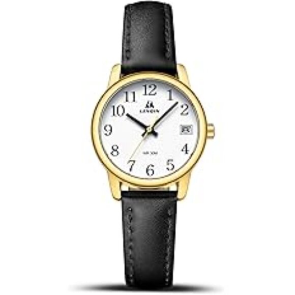 NEW! Womens Watch Analog Quartz Waterproof Ladies Watches Leather Strap Luminous - Picture 2 of 7
